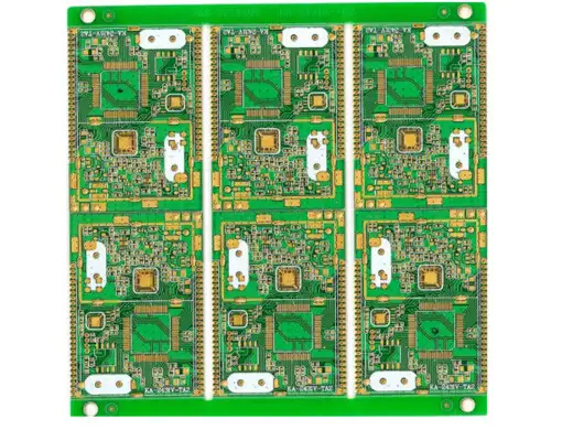 4层半孔沉金PCB 0.1mm细线 0.2mm小孔 医疗专用