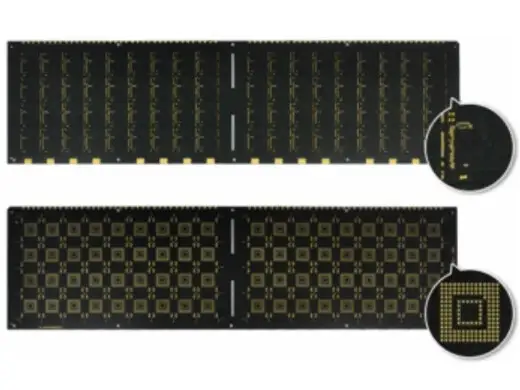 0.1mm微孔eMMC封装PCB 超薄0.26mm 电镀软金