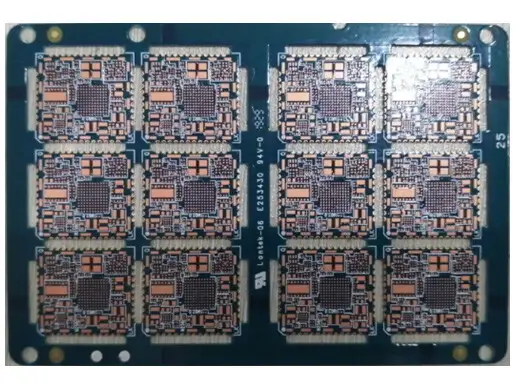 4层半孔一阶HDI板 0.8mm 线宽69um线距89um 化金OSP模块